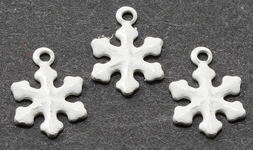 Dollhouse Miniature White Snowflakes 3 Pcs.
